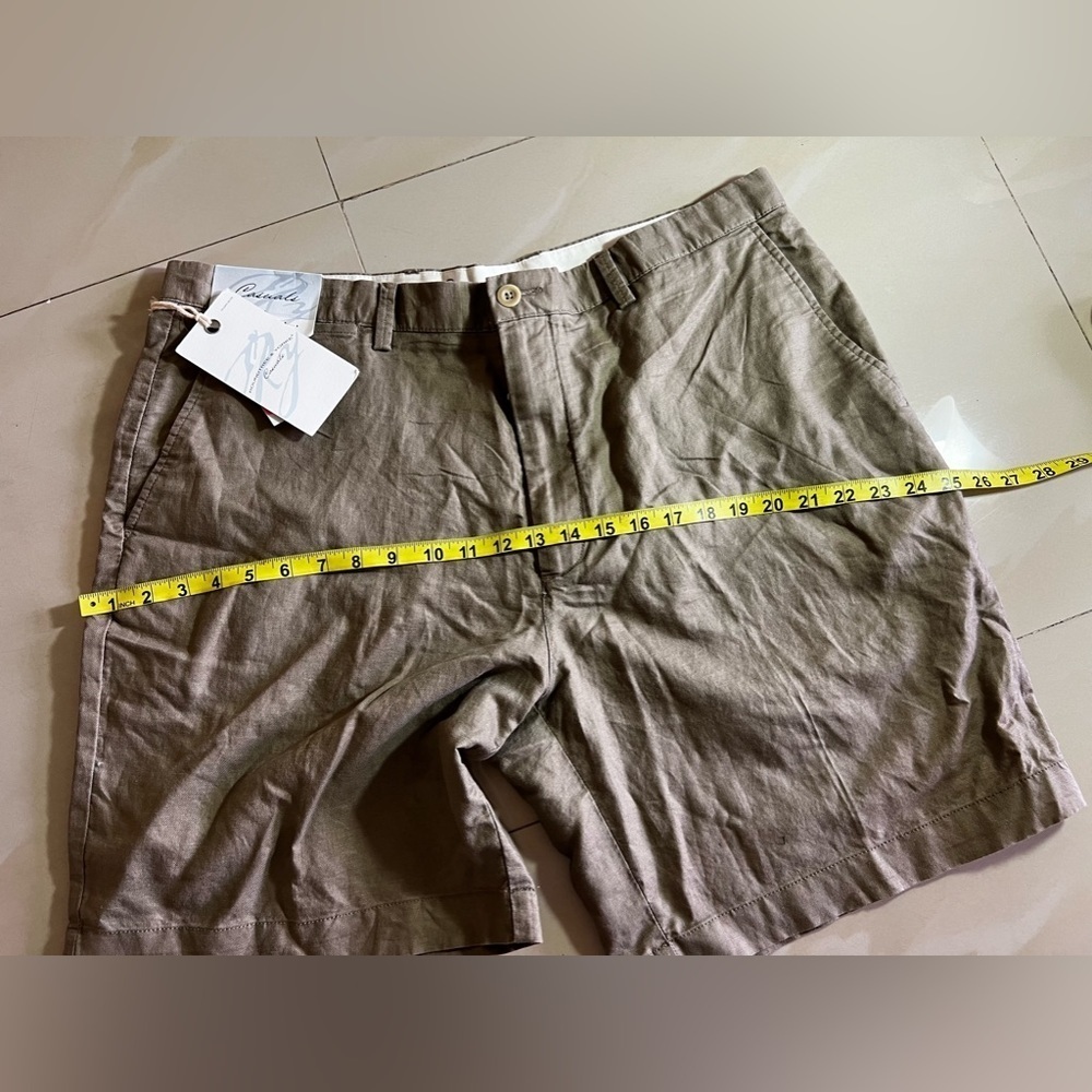 Casuals Roundtree & Yorke Size 40 Waist RELAXED FIT Brown Cotton New Mens Shorts - Picture 8 of 13
